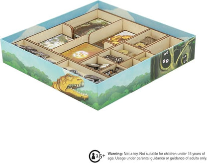 The Broken Token Game Organizer Compatible with Horizons of Spirit Island - Wooden Game Organizing Box with Multiple Trays