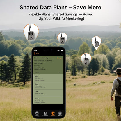 GardePro X66 Pro 2-Pack Cellular Trail Cameras (Non-WiFi), Rechargeable Battery, 64GB SD Cards Included, Live View, Shared Data Plan, Motion Activiated