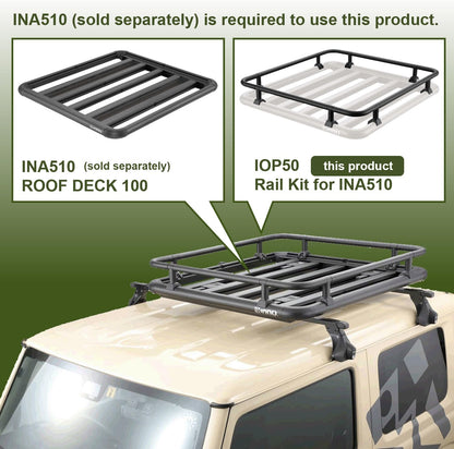 INNO IOP50 Rail Kit for INA510 Roof Deck, Black