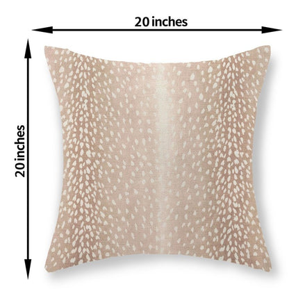 JEFERSO Antelope Pillow Covers 20x20 Set of 2 Beige Animal Skin Print Throw Pillow Covers Modern Antelope Decorative Pillow Cases Outdoor Farmhouse Linen Decor Cushion Case for Couch Sofa Room