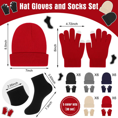 Chicingyou 120 Pcs Homeless Care Package Supplies Bulk Winter Emergency Thermal Blankets Warmer Beanie Socks Touchscreen Gloves for Men Women Cold Weather Outdoor Survival Kits(Multicolor)