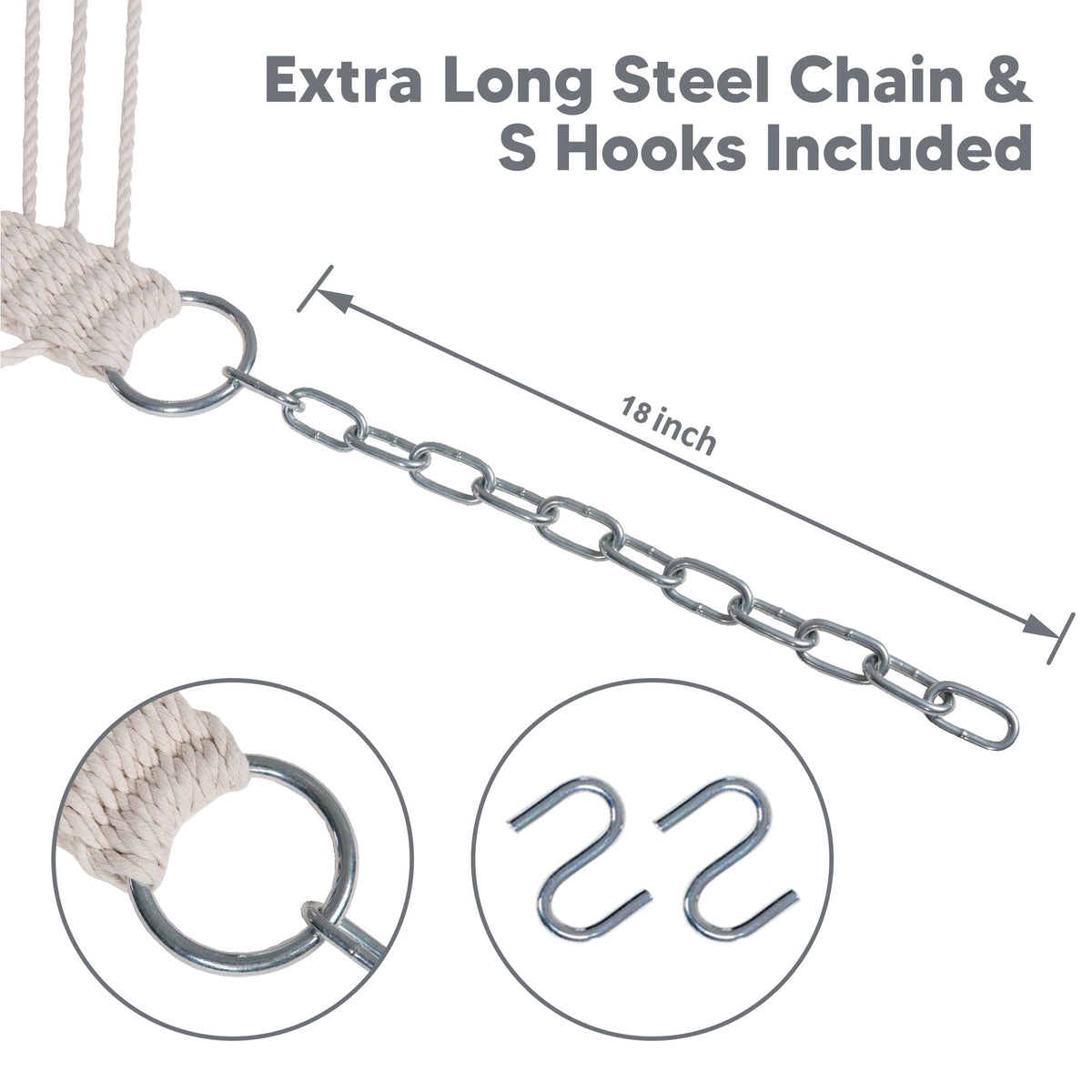 SUNCREAT Heavy Duty Hanging Tree Hammock, 475 lbs Capacity, Two Person Hammock with Large Soft Pillow, Tree Hooks, Gray