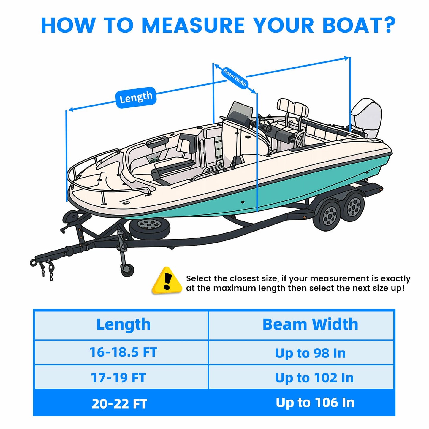 NOOKAT Center Console Boat Cover 20-22ft, 1200D Waterproof Boat Cover with Motor Cover, Trailerable Boat Cover for Center Console Boat, Heavy Duty Marine Grade UV Resistant Polyester Fabric, Black