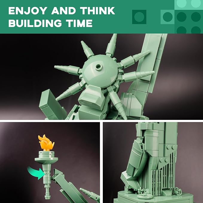 ArtorBricks Statue of Liberty Architecture Model Kit - 1577-Piece Premium Building Set for Collectors Detailed Display &amp Thoughtful Gift Idea