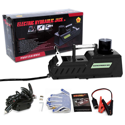 E-HEELP 15 Ton Electric Hydraulic Jack, 12V DC Heavy Duty Truck Floor Jack with LED Light for RV, SUV, Van, Sedan, Trucks (7.8-20.4 Inch Lift Range)