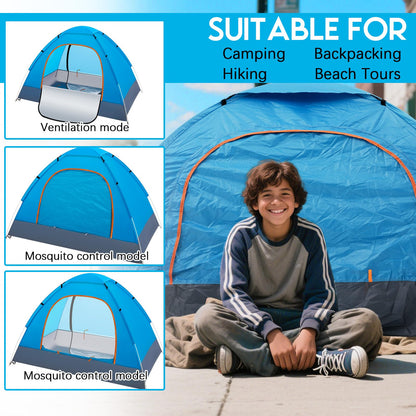 Wowangce 5 Pcs 15/10/5 Pack Camping Tents for Homeless Bulk 2 Person Pop up Homeless Backpacking Supplies Adult Waterproof Instant Easy Setup Tent for Hiking Outdoor Travel Camping Donation (Blue)
