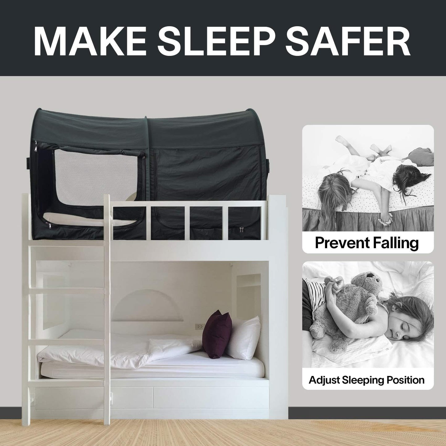 LEEDOR® Bed Canopy Bed Tents Dream Tents Privacy Space,Sleeping Tents Indoor Pop Up Portable Frame,Mosquito Net Curtains Breathable Reducing Light & Air Ventilation 2-in-1 New Version Full