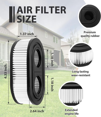 593260 Lawn Mower Air Filter - High-Quality Replacement for Most Engines | 2-Pack