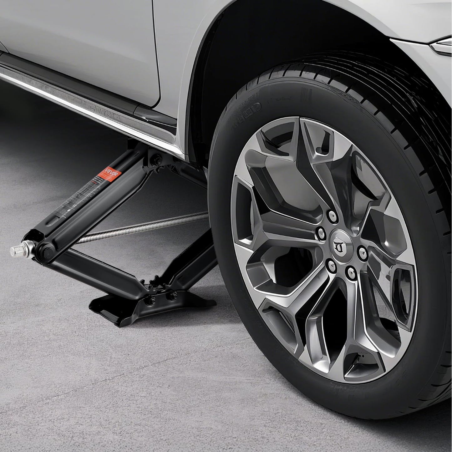 VEVOR 6500 lbs RV Scissor Jacks, 4-23.4 in RV Stabilizer Leveling Scissor Jacks, Set of 4, Heavy Duty Stabilizer Jack with Crank Handle, Socket and Bubble Levels, Not Easily Bent or Deformed