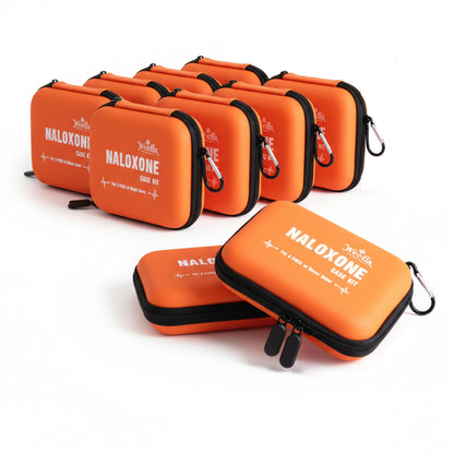 weefla 10-Pack Highly Visible Naloxone Carry Case for 2 Nasal Spray, Small
