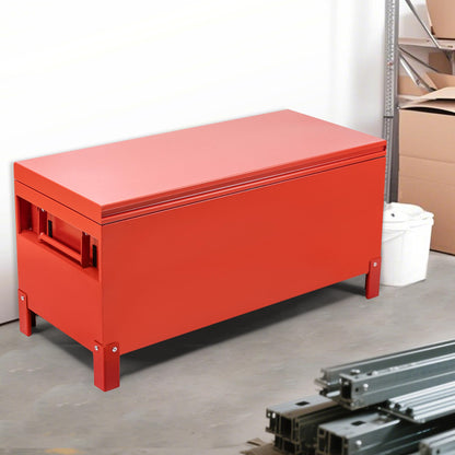 IDEALHOUSE Heavy Duty Aluminum Truck Bed Toolbox with Drawer – 48" Jobsite Storage Chest, Dual Hydraulic Levers, Side Handles, Lockable, Weatherproof Secure Organizer for Pickup Trucks, Trailers, RVs