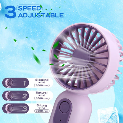 Rossesay 36 Pack Mini Portable Fan Bulk for Travel 3 Speeds, Rechargeable USB Battery Operated, Small Handheld Personal Eyelash Fans for Women Men Indoor Outdoor (Pink Blue Purple)