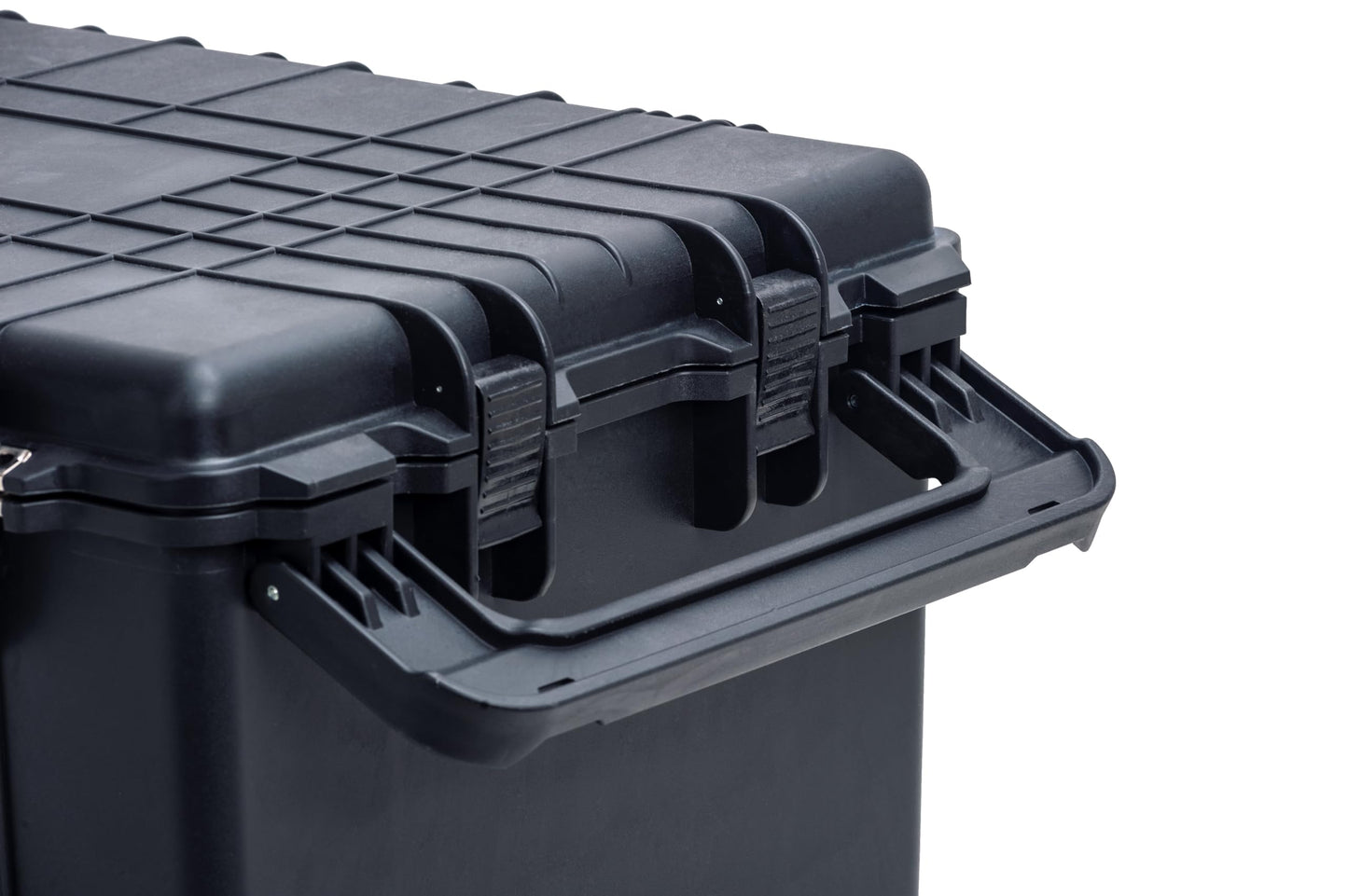 MEIJIA Portable Rolling Waterproof Protective Case,Hard Compact Case With Retractable Pull Handle And Wheels,Customizable Fit Foam Inserted,Elegant Black, 31.02" X19.41" X17.71"