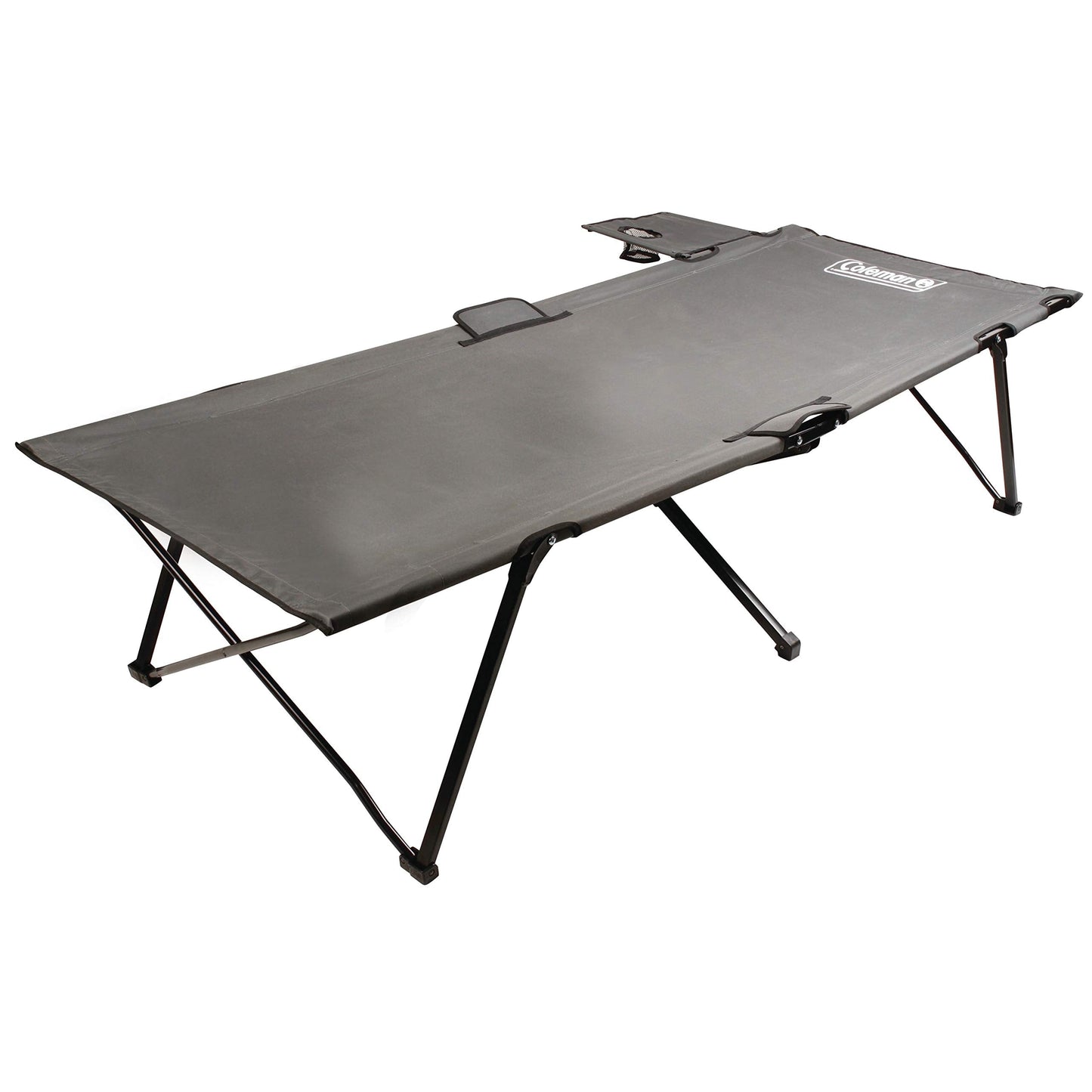 Coleman Pack-Away Big ‘n Tall Camping Cot with Removable Side Table, Extra Wide Cot Fits Adults up to 6ft 6in or 300lbs, Carry Bag Included