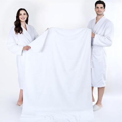 Cotton Paradise 100% Cotton Oversized Bath Sheet - Extra Large Turkish Towel, 40x80, White