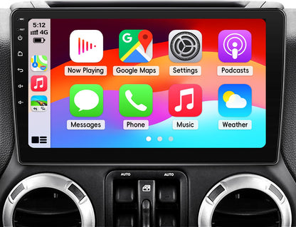 Car Radio Stereo for Jeep Wrangler JK 2007-2018,2+64G Android 13 Touch Screen Radio with Wireless CarPlay Android Auto Bluetooth GPS Navigation Backup Camera