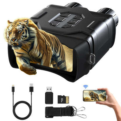 GTHUNDER Digital Night Vision Goggles Binoculars for Total Darkness—FHD 1080P Infrared Digital Night Vision, 32GB Memory Card for Photo and Video Storage—Perfect for Surveillance