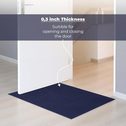 Cotton Paradise 100% Cotton Bath Mat - Soft, Absorbent, Quick-Dry | 20x34 Inch Navy Blue Rug