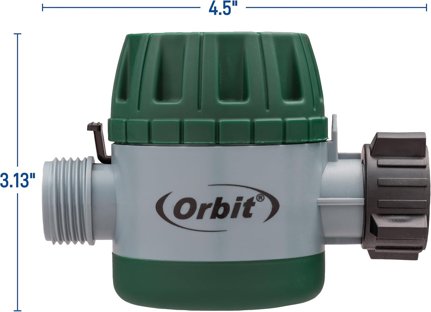 Orbit Mechanical Water Timer - Adjustable Irrigation Shutoff for Lawn & Garden - Battery-Free Design & Easy Grip Dial