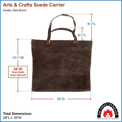 Minuteman International Arts & Craft Log Holder w/Suede Carrier