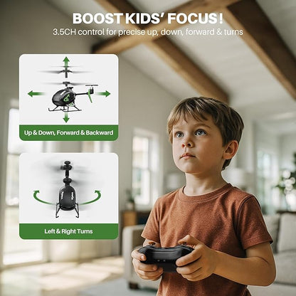 SYMA S100 Mini RC Helicopter with Gyro Stabilizer Altitude Hold 3.5 Channel 5-7 Min Flight Time Remote Control Helicopter Toy for Boys and Girls