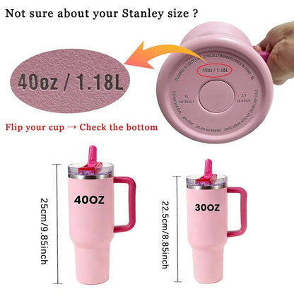 ANTAND 2 Pack Leakproof Lid Replacement 40 oz for Stanley Cup Accessories, Flip Straw Tumbler Leak Proof Lids for Stanley Quencher H2.0, Dust-Proof Straw Cover for stanley cups (Beige,Light Nectarine)
