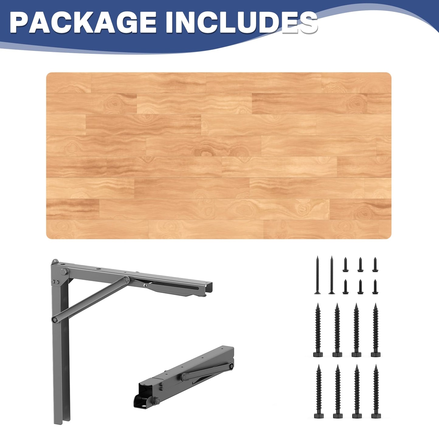 WALMANN Space Saving Wall Mounted Folding Workbench, Heavy Duty Folding Wall Table/Desk for Garage, Workshop, Holds Up to 550 lbs(Tabletop Size: 32 x 18inch)