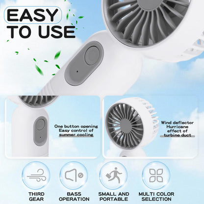 Rossesay 72 Pcs Mini Portable Fan Bulk Cute Handheld Lightweight Small Little Personal Hand Eyelash Fan 3 Speeds USB Rechargeable for Women Men Indoor Outdoor Makeup Travel (White)