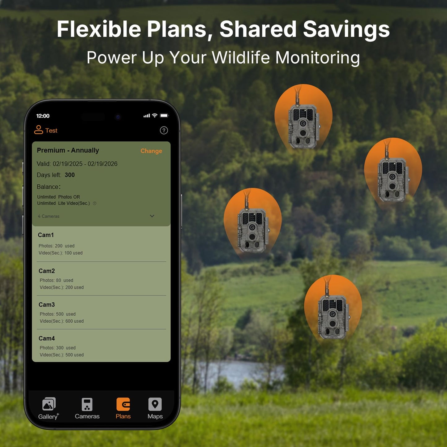 GardePro X60 Pro Max Cellular Trail Camera with SP300 Solar Panel, Live View, 8000mAh Battery, Shared Data Plan, On-Demand HD Photo & Video, Compatible with Verizon/AT&T/T-Mobile