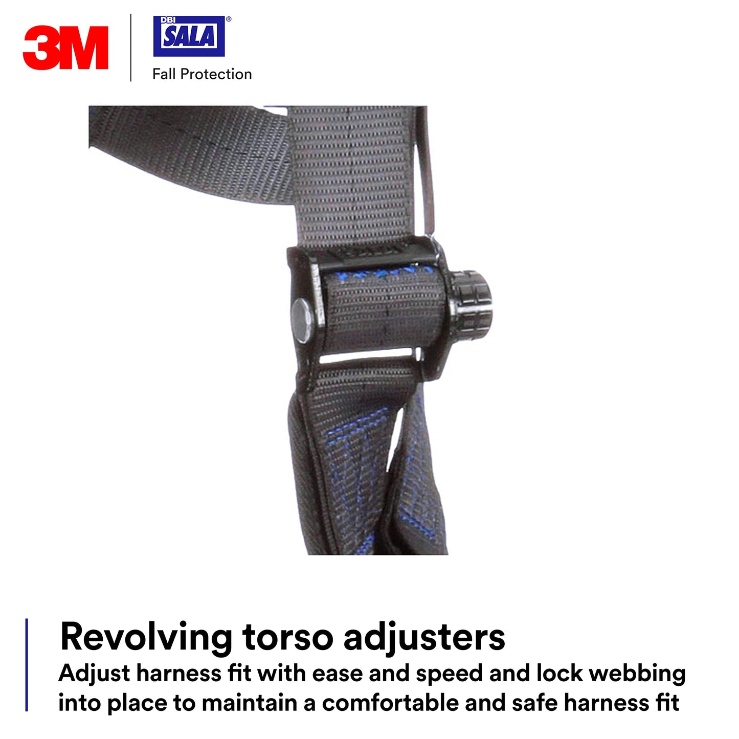 3M 113052 DBI-SALA ExoFit X300 Comfort Vest Positioning Safety Harness Fall Protection, OSHA, ANSI, General Industry, Aluminum Back and Hip D-Ring, Auto-Locking Quick Connect Leg and Chest Buckles, L