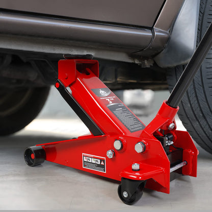 Jack Boss 3 Ton Floor Jack with Jack Pad and Jack Stand Set Combo