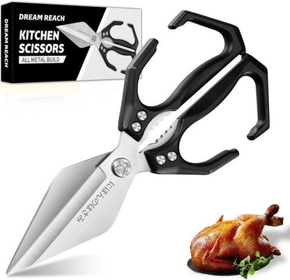 Dream Reach Kitchen Shears - Heavy Duty Poultry Scissors with Ergonomic Handle | Japanese High-Carbon Steel for Meat & Seafood Cutting