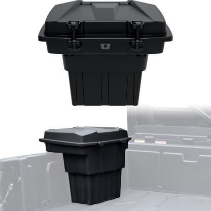 KEWISAUTO Rear Cargo Box for CFMOTO UFORCE 1000/1000 XL 2019-2025 Accessories, 20L Double Layer Removable Rear Bed Storage Box Tool Box Waterproof Poly Storage Bin