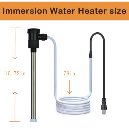 LASTINGCAPE 1800W Fully Submersible Pool & Hot Tub Portable Electric Immersion Water Heater with Auto Shut Off, WiFi Timer for Swimming Pool, Above Ground Pool, Spa, Bathtub and Baptismal Pool