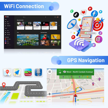 Inefala 4+64G Radio for Jeep Compass Patriot 2007 2008 2009 Android 15 CarPlay Stereo IPS 10.1" Touchscreen Android Auto Bluetooth 5.0 GPS EQ 13UI Backup Camera