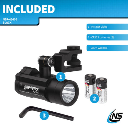 Nightstick XPP-5566RX Intrant Intrinsically Safe Dual Angle Light NSP-4640B Forge™ Helmet-Mounted Multi-Function Flashlight