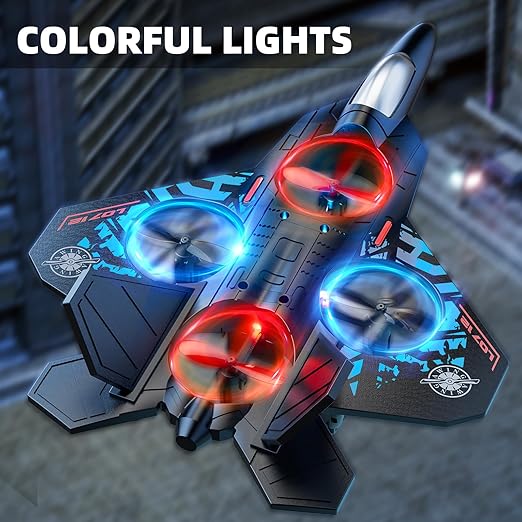Foam Remote Control Airplane for Kids 8-12 2.4 GHz RC Plane with Colorful Lights 360° Flips &amp Stunt Roll RC Airplane Toy for Boys and Girls Ages 8-16 Boy Toy for Kids and Adults