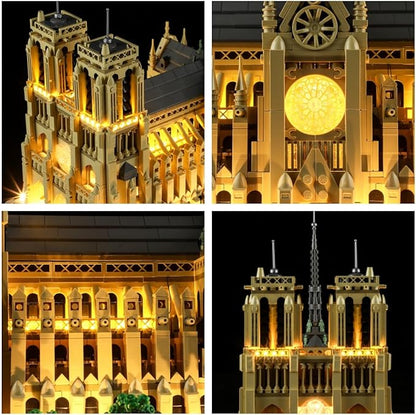LIGHTAILING Light for Lego-21061 Notre-Dame de Paris - Led Lighting Kit Compatible with Lego Building Blocks Model - NOT Included The Model Set