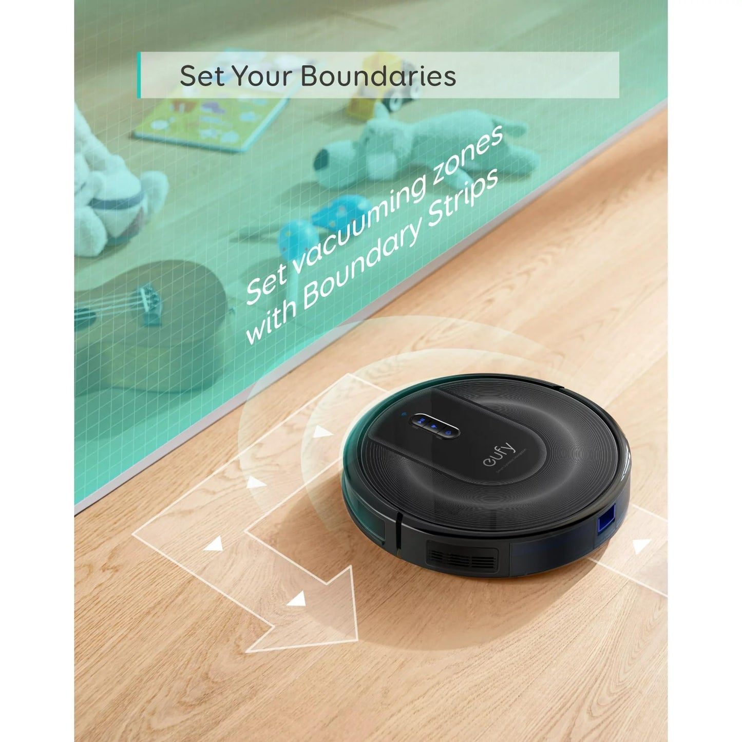 eufy Like-New RoboVac G30 Verge, Robot Vacuum with Home Mapping, 2000Pa Suction, Wi-Fi, Boundary Strips, for Carpets and Hard Floors (Renewed)
