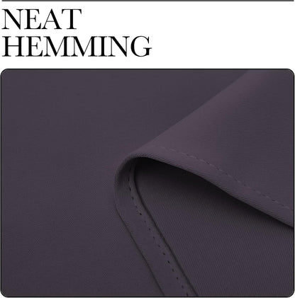 NICETOWN Greyish Purple Blackout Curtains - Thermal Insulated Drapes for Office | 68" Length, 42" Wide, 2 Panels