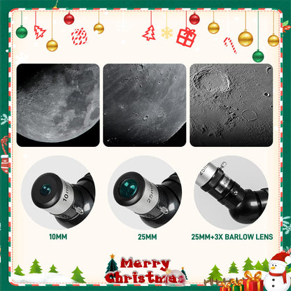 Telescope for Kids Adults Astronomy Beginners Over 8 Years Old, 70mm×400mm Aperture Astronomical Refractor Telescopes with Phone Adapter & Wireless Remote, Astronomy Space for Christmas Birthday