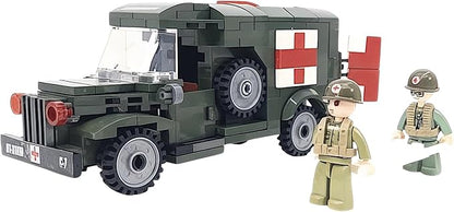 General Jim's Military Building Blocks US Army Ambulance WW2 (World War 2) Brick Building Vehicle - Military Ambulance Building Blocks Set for WWII or Brick Building Enthusiasts