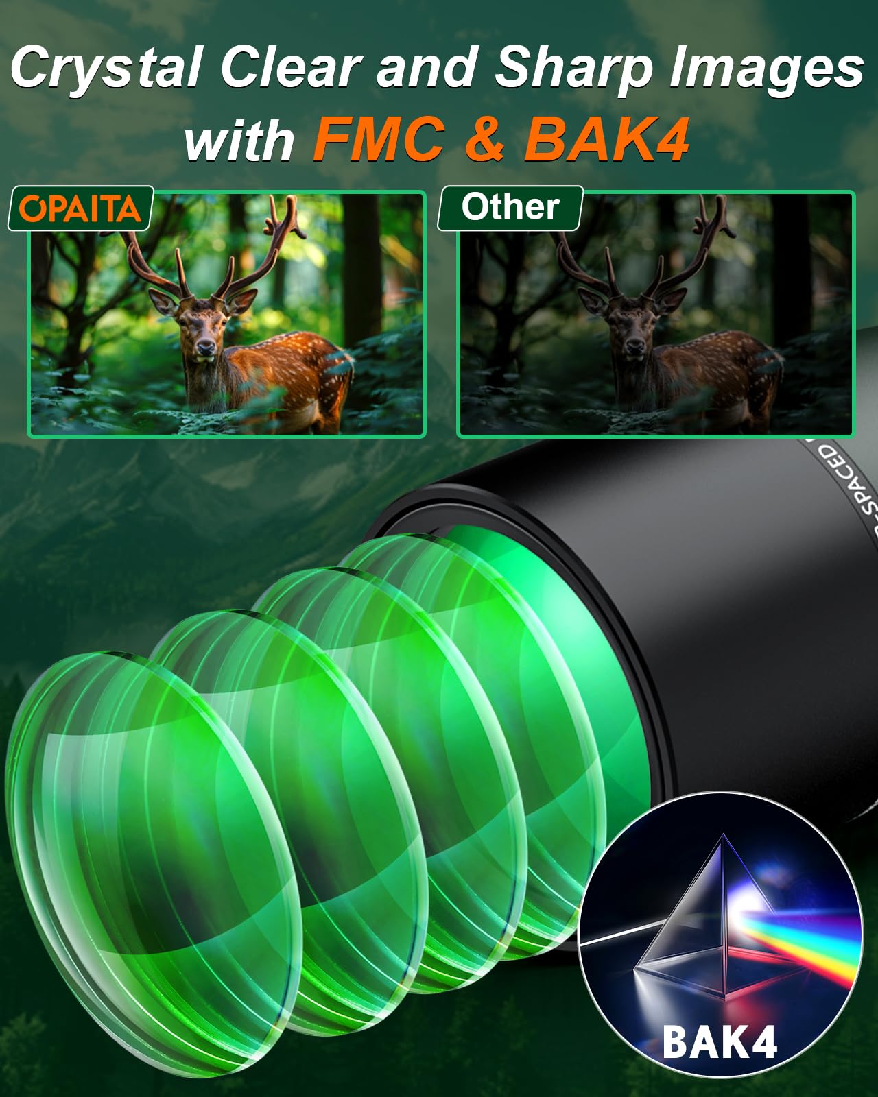 opaita 25-75X80 Spotting Scope for Shooting Hunting - Spotter Scopes with Tripod Phone Adapter Waterproof HD Scope for Target Shooting Bird Watching - Gifts for Men
