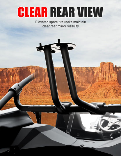 XATVXUTV Spare Tire Carrier for Kawasaki Teryx KRX 1000, Spare Tires Holder Rack Mount for Kawasaki Teryx KRX 1000 2020-2025 Accessories, Fits Up to 37" Tire, Powder-Coated Steel