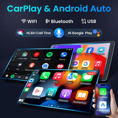 Android 13 Car Radio Stereo for Jeep Compass 2017-2020: [4+64G] 10 Inch 1280 * 800HD Touchscreen Head Unit Replacement with CarPlay Android Auto 5GWiFi GPS Bluetooth FM SWC Backup Camera