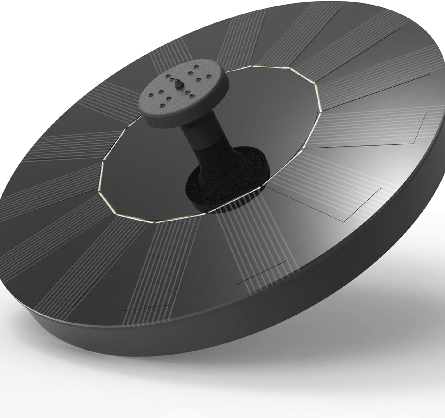 Skiennix Solar Fountain - Solar Powered Bird Bath Pump with 4 Nozzles | 1.4W Outdoor Water Feature for Garden & Pond