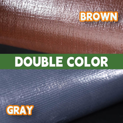 RAINDEWAY 20x30 Feet Super Heavy Duty Tarp 18 Mil, UV Resistant, Weatherproof, Multipurpose Waterproof Poly Tarp with Grommets and Reinforced Edges, Brown/Gray Tarps