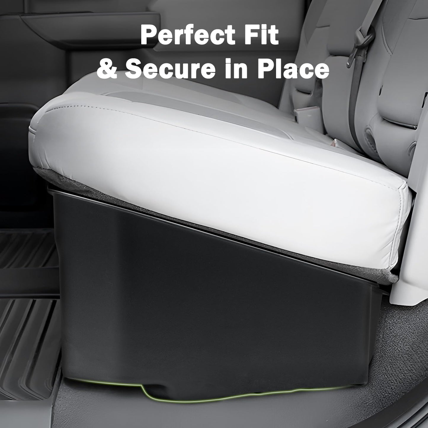 Mixsuper Liner Under Seat Storage for 2019-2026 Chevy Silverado 1500/GM Sierra 1500 & 2020-2025 Silverado/Sierra 2500HD/3500HD, ABS 6PCS Kit with Mesh Pocket & Inner Bin, Silverado Accessories Black