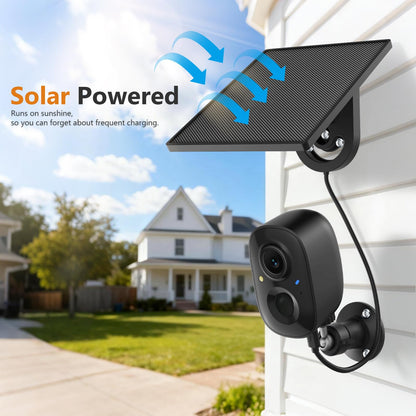 2K FHD Security Camera Wireless Outdoor Cameras for Home Security,AI Human Detection,Instant Alert,Color Night Vision,SD/Cloud Storage,Solar/Battery Powered,2.4G WIFI Only,Spotlight,Siren Alarm,4 Pack