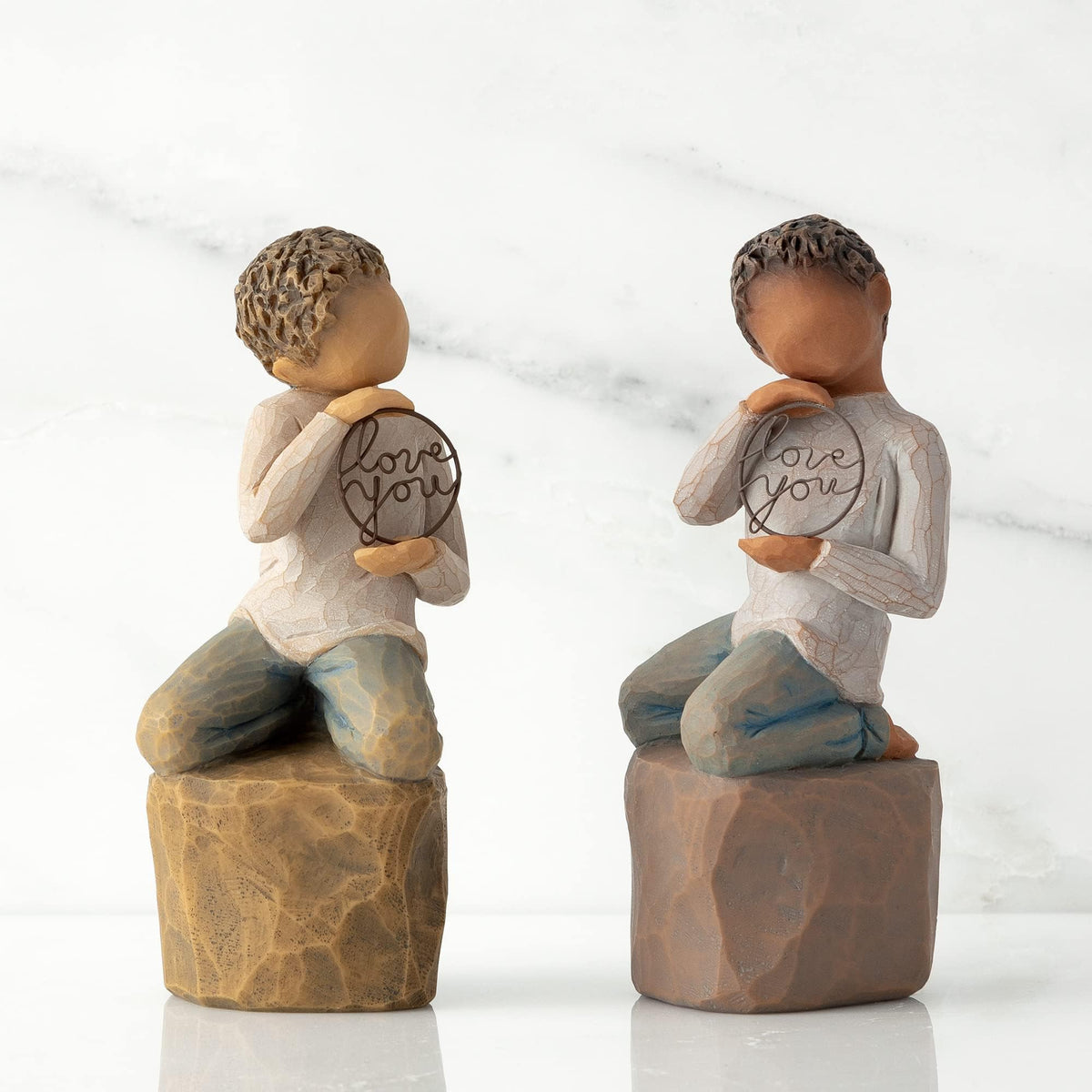 Willow Tree Love You Too (Lighter Skin), Sculpted Hand-Painted Figure